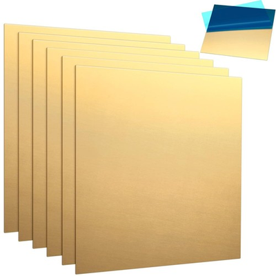 #ad 6 Pieces Brass Sheet 6 x 6 Inches 20 Gauge 0.8mm Thickness Brass Plates Doubl $40.90