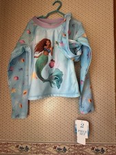 Girls Disney The Little Mermaid Rashguard Swimsuit Size 10 NWT
