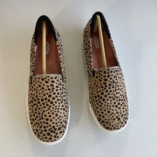 Dr. Scholl's Shoes Jot It Down Women's Size 6M Slip On Tan Cheetah Print Flat