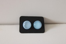 OHRRINGE ° Ohrstecker ° Ohrschmuck ° Cabochon ° hellblau ° UNIKAT