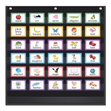 Standard Pocket Chart Clear 7 for Classroom  Home Heavy Duty Hanging Pocket ...