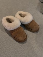 UGG TAZZLITA SCARPE PANTOFOLE PLATFORM TAZZ CASTAGNA, BAMBINI US 5/ EUR 37 