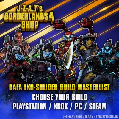 Borderlands 4 RAFA BUILDS BL4 MOXSY JOLTZ ITEMS, GUNS GOD ROLL PC-PS-XBOX 