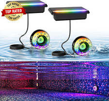 Solar Pool Lights, Submersible LED Pool Light with Remote, Underwater IP68 Water