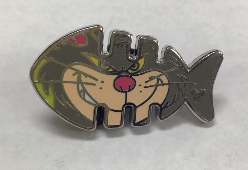 Hidden Mickey Fish Bone Lucifer Disney Pin Trading Cat