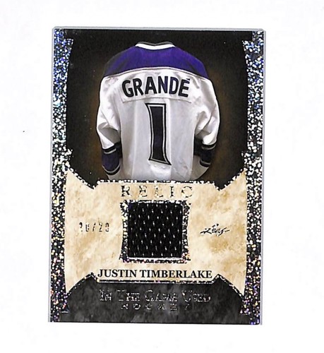 2023 Leaf In The Game Used Justin Timberlake “Grande” 20/20 Jersey Relic Card 