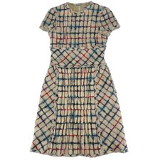 Chanel Coco Button Tweed Dress Short Sleeve Size S Women's Clothing