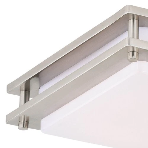 VAXCEL C0152 Horizon 12-in W LED Satin Nickel Flush Mount Ceiling Light Fixture - Picture 9 of 9