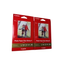 Lot of 2 Canon Plus Glossy II PP-301 Inkjet Print Photo Paper - 100 Sheets