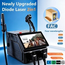 2 In 1 Diode  Picosecond Laser Machine 4000W Ice Cooling Salon Beauty Device