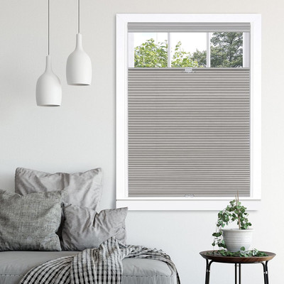 Cordless Cellular Pleated Window Shades - 23 Inch Width, 64 Inch Length - Dove G