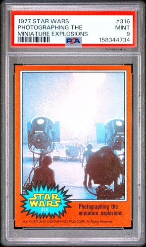 1977 STAR WARS #316 PHOTOGRAPHING THE MINIATURE EXPLOSIONS PSA 9 MINT 4734