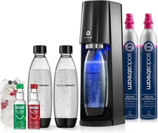 Sodastream - E-TERRA Soda Maker | VALUE BUNDLE | 3 Automatic Carbonation Levels 