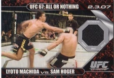 2009 Topps Ufc Round1 Lyoto Machida / Sam Hoger Relics