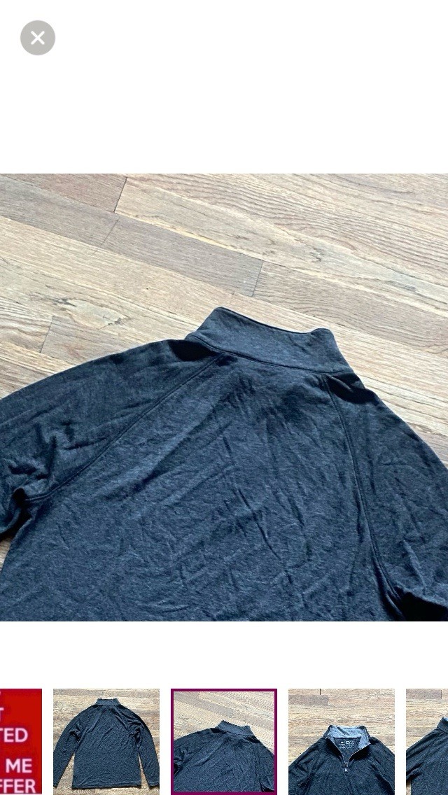 Faherty Cloud Quarter Zip Pullover Size Medium Ch… - image 6