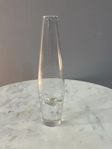 Steuben Glass Crystal Teardrop Bud Vase 8 1/8"