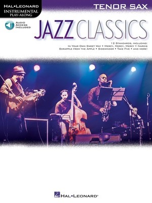 Jazz Classics Tenor Sax Solo Sheet Music 12 Songs Play-Along Book Online Audio