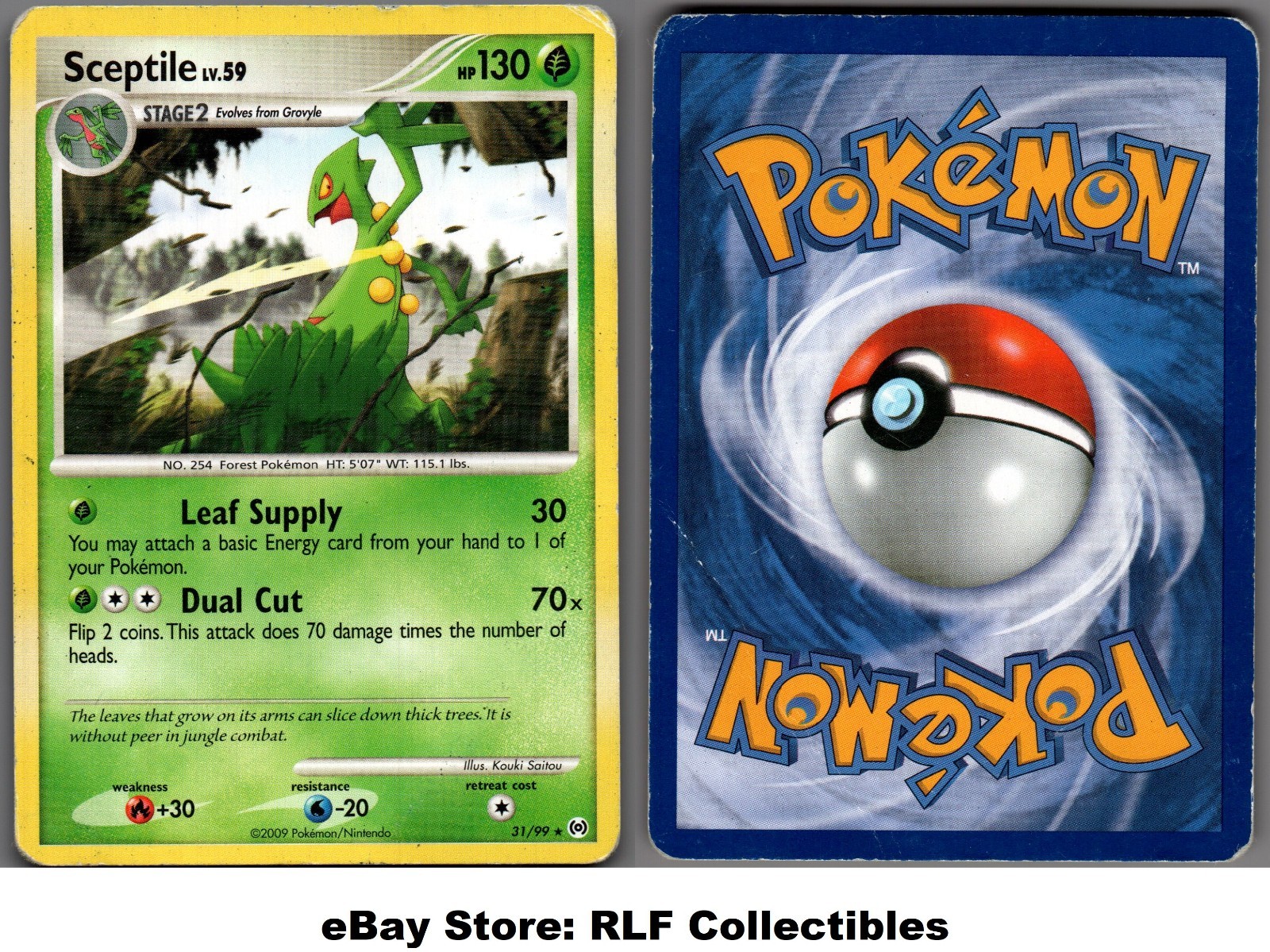 2009 Pokemon, Platinum Arceus, #31/99 Sceptile, Rare
