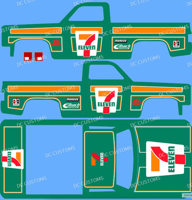 83 CHEVY SILVERADO (WHITE TONER) DECALS 7 ELEVEN | eBay