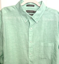 Daniel Cremieux NWT Retail $89.50  Mens 2XL Linen Blend Long Sleeve Button Shirt