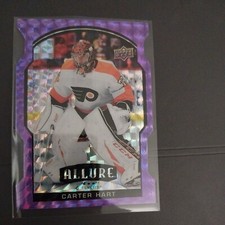 2021-22 Upper Deck Allure Purple Diamond Auto /10 Carter Hart #58 Auto