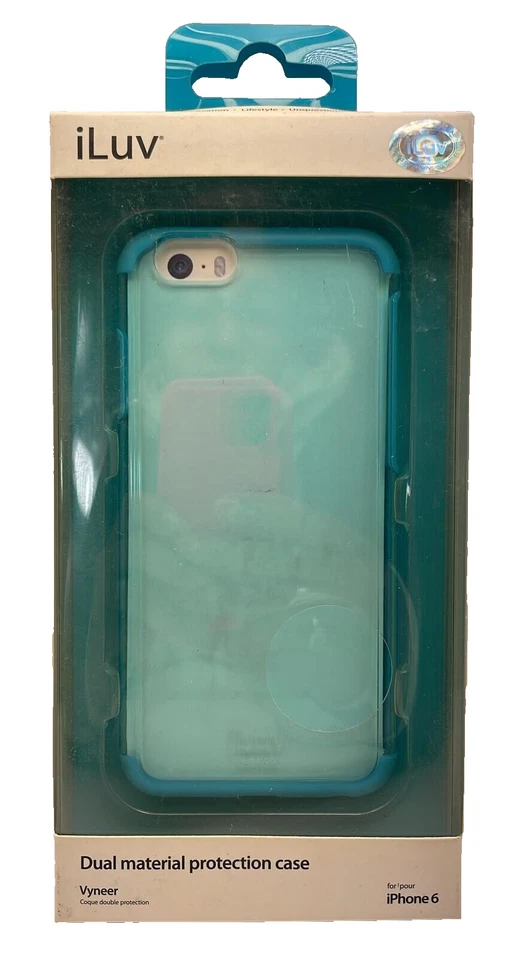 Funda iLuv Vyneer para iPhone 6/6S, Transparente/Azul Foto 2 de 4
