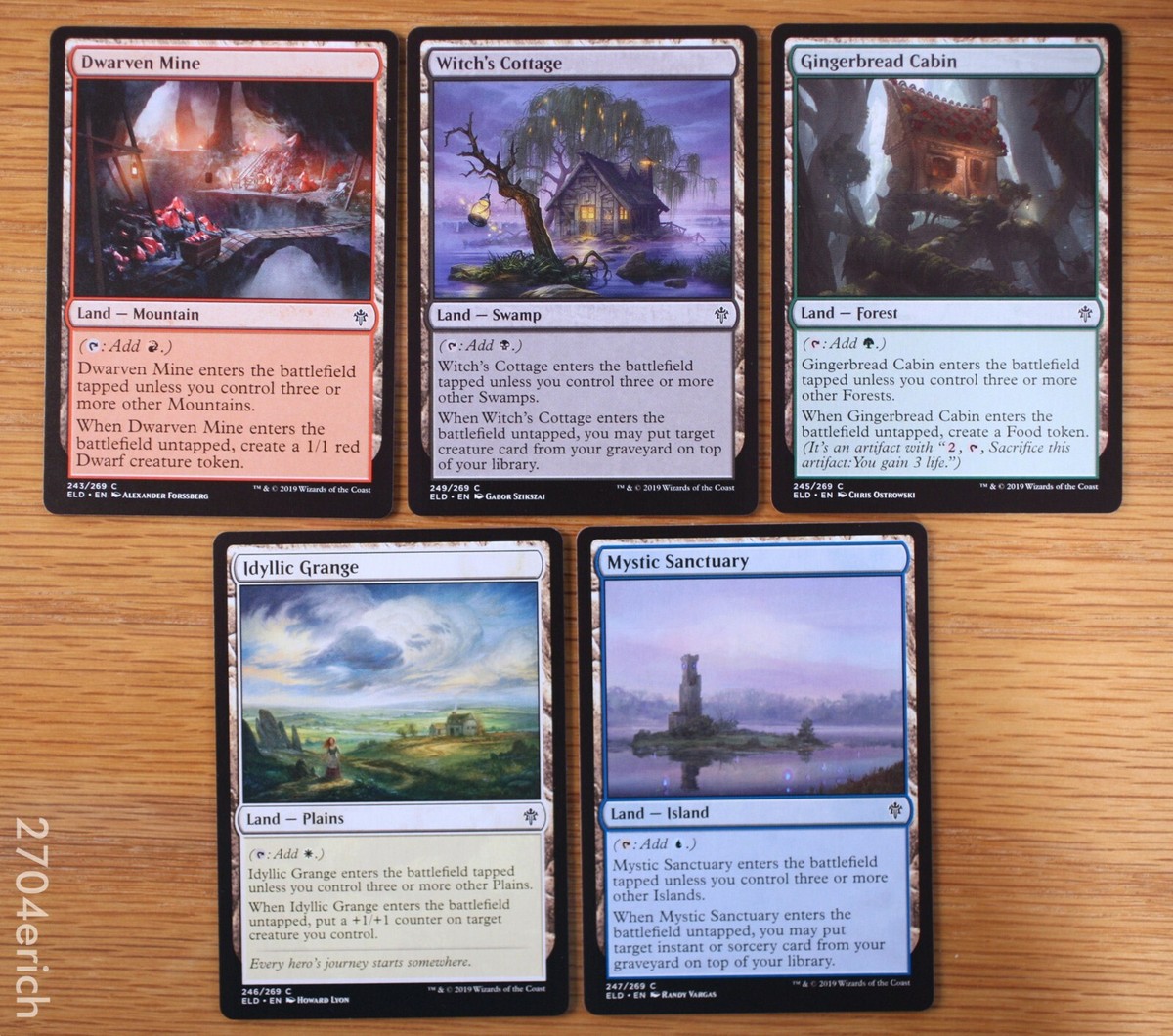 Set of 5 Throne of Eldraine Utility Lands *NM* (Magic MTG) Mystic