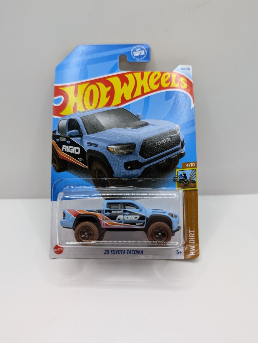 2024 Hot Wheels Blue 20 Toyota Tacoma HW Dirt #198 4x4 TRD