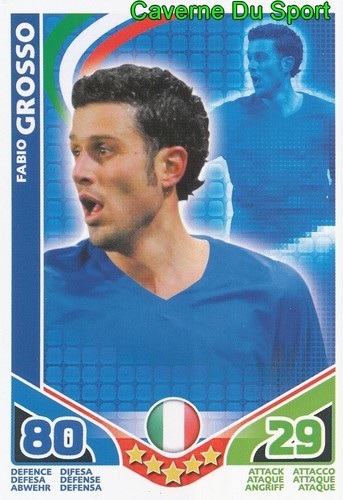 Carte Fabio Cannavaro - Italie - Topps Match Attax - Foot Stars Mondiales - Français