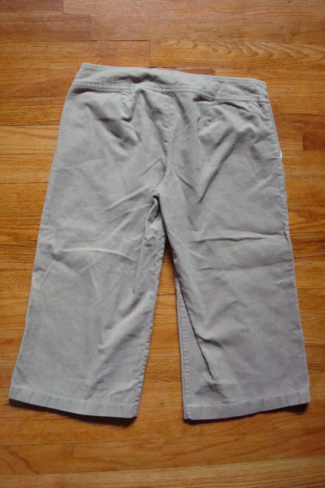 коричневый размер 4 5 маленький вельвет широкие укороченные брюки капри желтовато-коричневый бежевый skort flare - Изображение 3 из 4