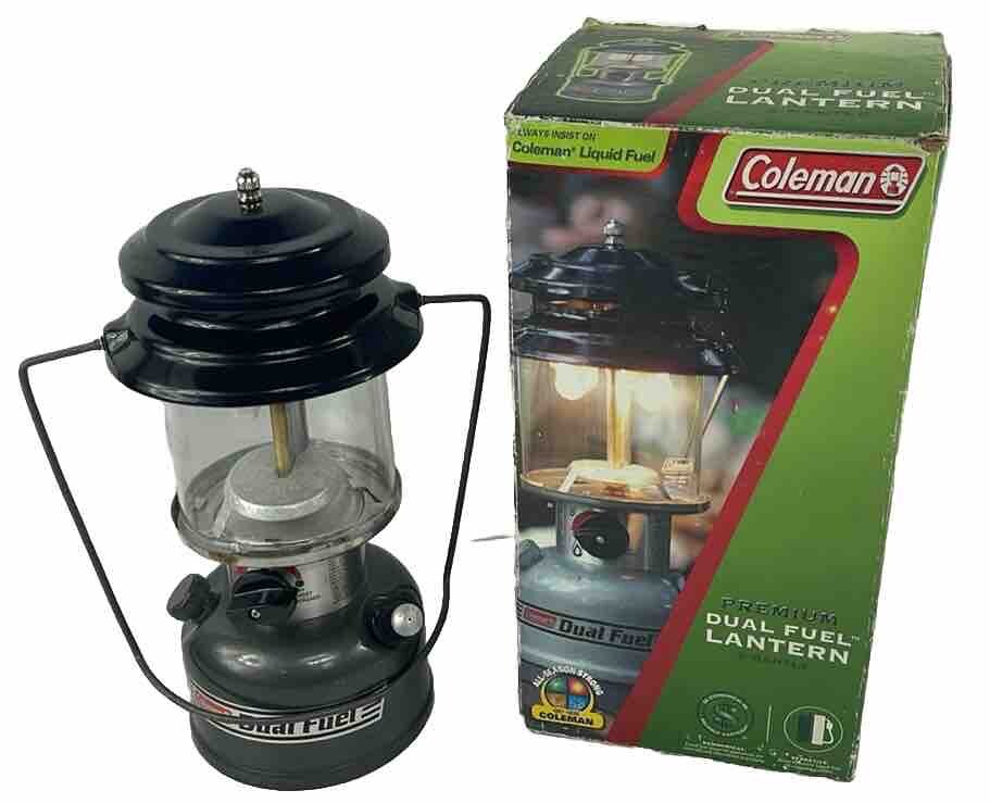 VTG COLEMAN DUEL FUEL LANTERN USA Double Mantle camping 12/06 eBay