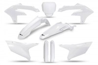 Set Plastics Motorradverkleidungen Full Yamaha YZF 250 2024 450 2023 - Weiß Ufo