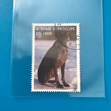 BLACK LABRADOR BLACK LAB DOG STAMP DOGS K9 COLLECTIBLE K-9 DOG BREED #17DOG