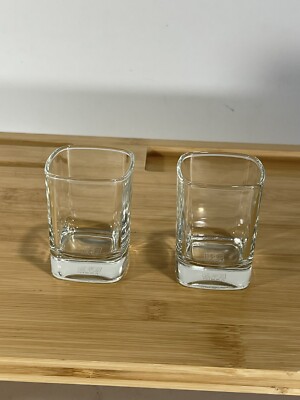 Nikka Squared Whisky Tumbler Glasses Set Of 2 Modernist Shot Glasses