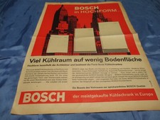 BOSCH   Kühlschrank , Reklame  1963  , Nostalgie  Print  Werbung  , # 410  Druck