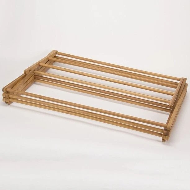 Heavy Duty Wooden Clothes Drying Rack - Bamboo - Image 2 of 3