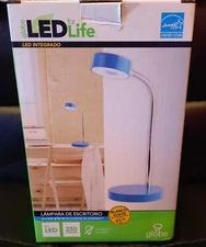 Globe Electric Co. Desk Lamp 6W LED In Original Box Color Blue