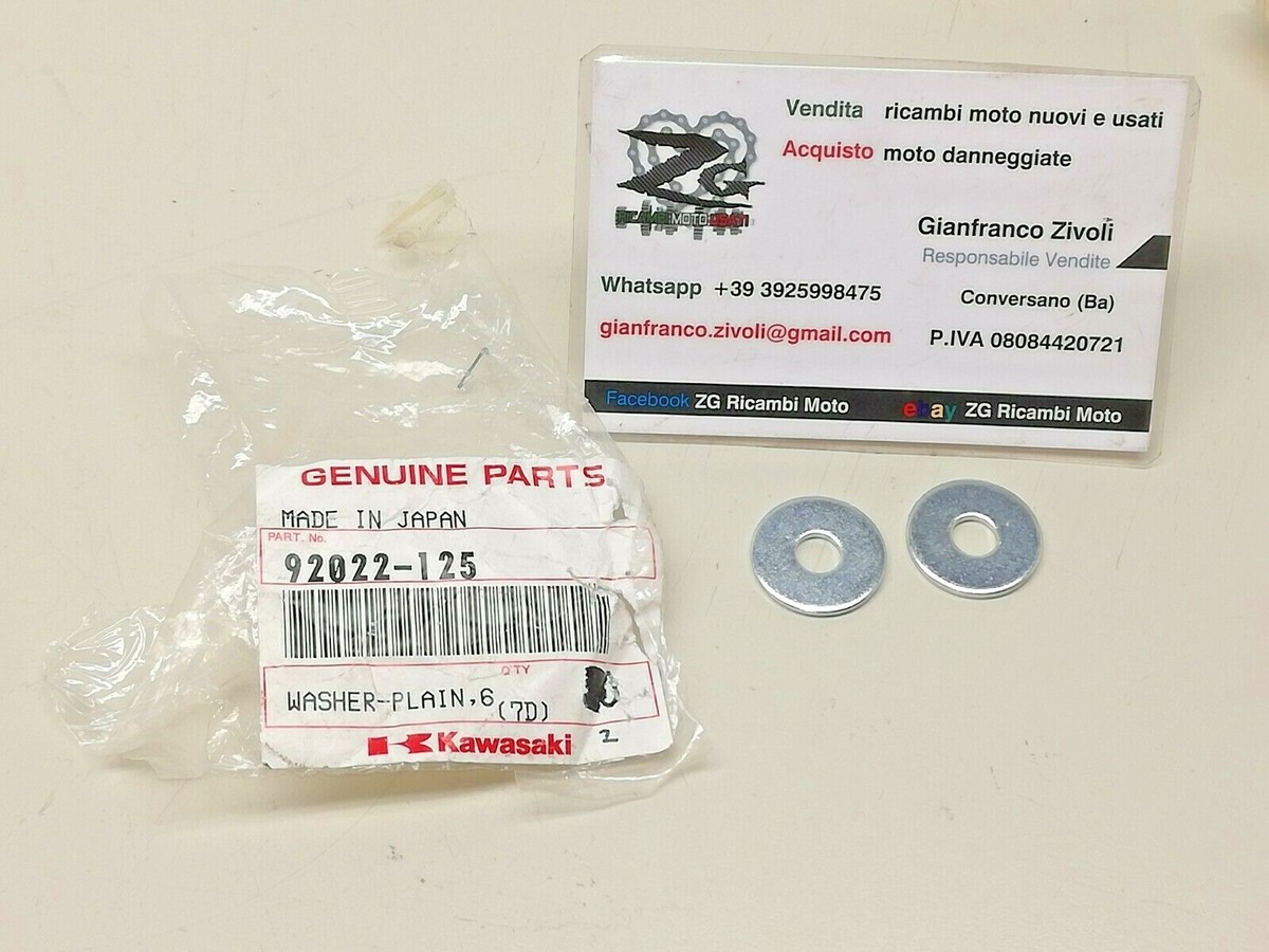 92022-125 Originale Kawasaki x 2 rondella 6.5x20x1.6 parafango