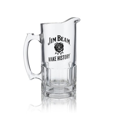 Jim Beam Whiskey Karaffe 2l Pitcher Glas Ausgießer Mixer Kanne Gläser Bar Pourer