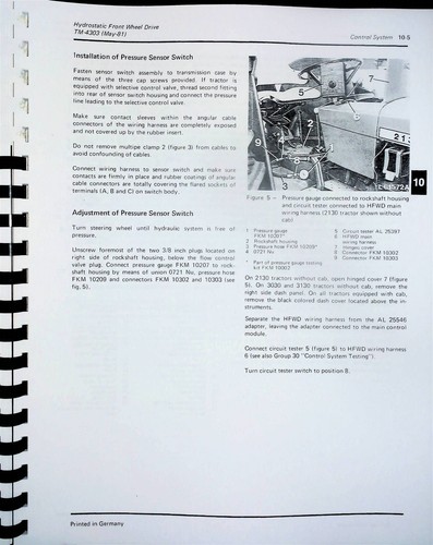 John Deere 3030 3130 manual de reparación de tractor hidrostático tracción delantera solamente - Imagen 5 de 10