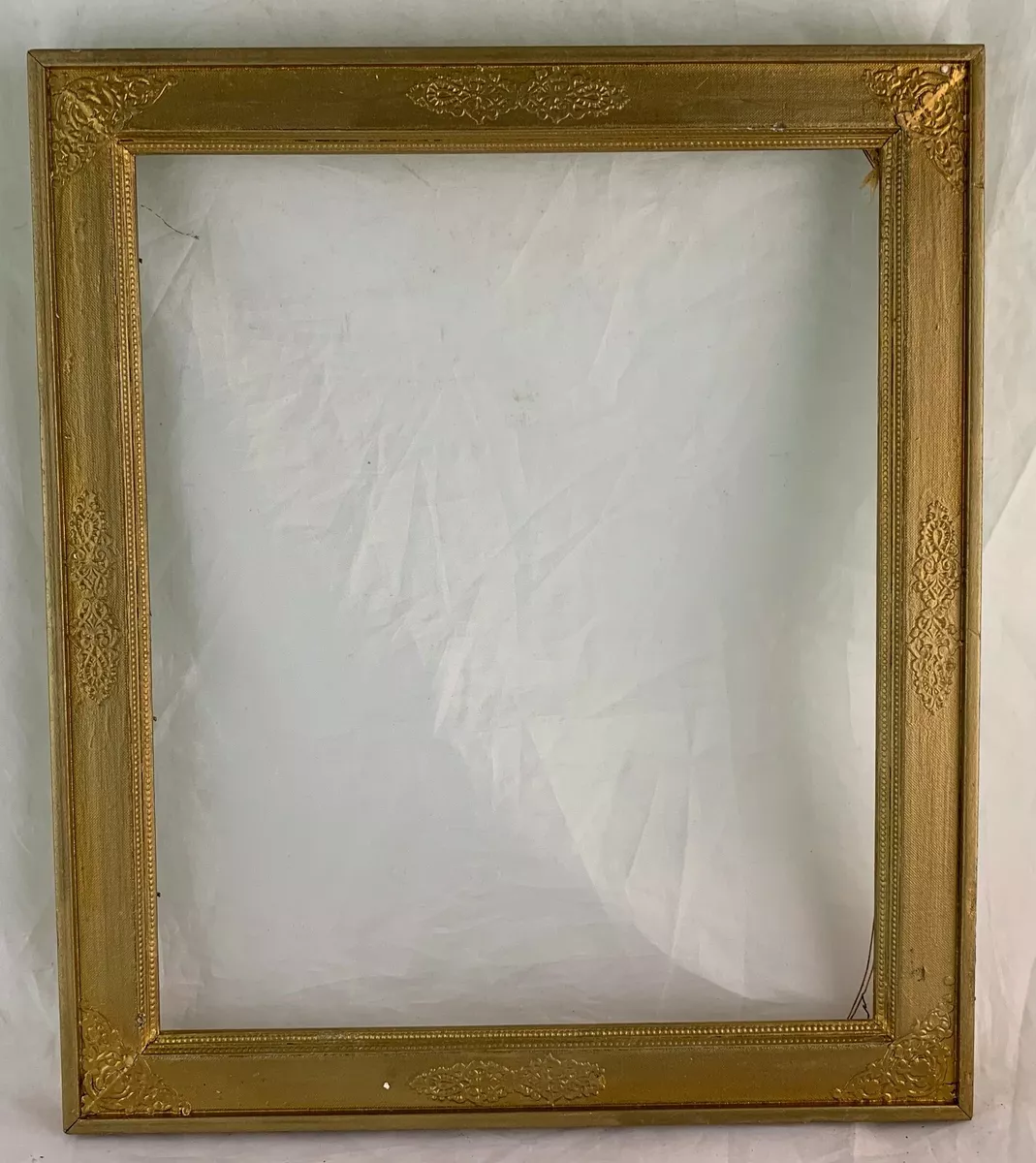 12x12 Traditional Antique Gold Wood Picture Square Frame