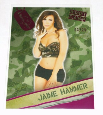2015 Benchwarmer JAIME HAMMER Signature #34 BOOT CAMP Pink Foil/25 PLAYBOY Sexy