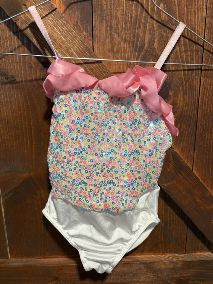 Costume Gallery Girls Pink Dance Dress Lot with Tutu And Feather Tutu - Image 3 of 4