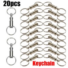 20pcs Detachable Pull Apart Quick Release Keychain Key Rings Key Chain Tool USA