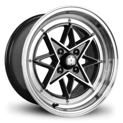 RS-L | GLOSS BLACK MACHINED wheel. Star Shark Miata Honda