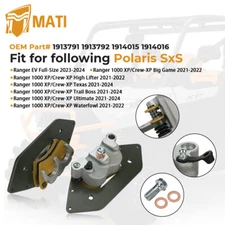 Front Brake Calipers W/ Pads For Polaris Ranger XP 1000 / Crew XP 1000 2021-2024