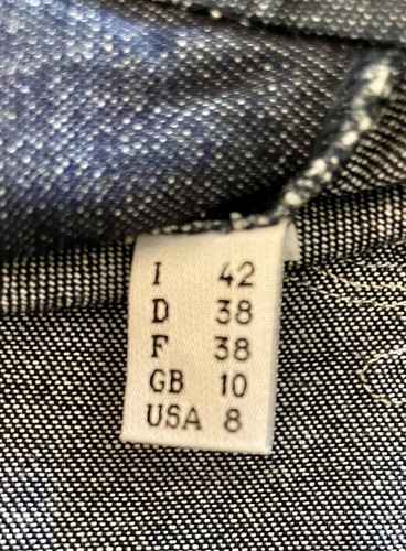 Future Ozbek Vintage Bordado a medida Denim Trucker Chaqueta, Italia Talla US 8 - Imagen 7 de 8