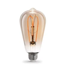 Feit 6.5W Equivalent Soft White (2000K) ST19 Dimmable LED Light Bulb Vintage Ant