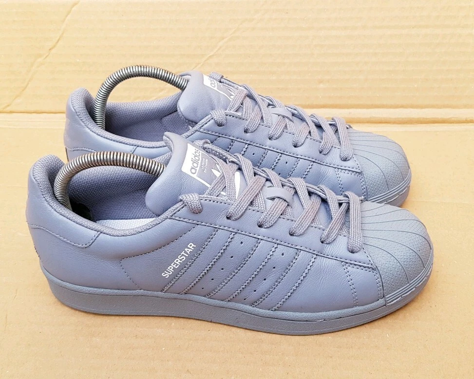 RARE MI ADIDAS SUPERSTAR TRAINERS SIZE 5.5 UK TRIPLE GREY CUSTOM MINT | eBay