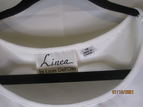 Nuevo con etiquetas Linea by Louis Dell'Olio Pullover Top con Mangas de Aplique de Encaje S44 - Talla 14 - Imagen 2 de 3